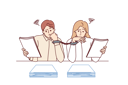 پیش‌نمایش فایل paperwork-forces-handcuffed-colleagues-to-do-overtime-sitting-at-desk-with-papers-11505747 از پک فعالیت افراد