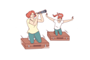 پیش‌نمایش فایل travel-of-two-women-fantasizing-about-going-on-vacation-by-plane-flying-on-old-suitcases-in-sky-11505744 از پک فعالیت افراد