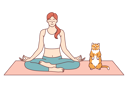 پیش‌نمایش فایل woman-does-yoga-with-cat-meditating-in-lotus-position-from-zen-or-asana-practice-11505754 از پک فعالیت افراد