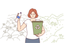 پیش‌نمایش فایل woman-ecologist-calls-for-separate-collection-garbage-and-recycling-of-plastic-bottles-holds-bucket-11505770 از پک فعالیت افراد