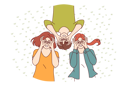 پیش‌نمایش فایل young-people-lie-on-grass-on-summer-lawn-and-make-funny-glasses-out-of-fingers-with-smile-top-view-11505773 از پک فعالیت افراد