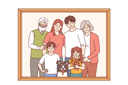 پیش‌نمایش فایل family-portrait-of-retirees-with-children-and-grandchildren-with-dog-posing-for-memorable-photo-12145854 از پک فعالیت افراد