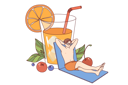 پیش‌نمایش فایل man-relaxed-on-beach-and-drinks-orange-juice-from-giant-glass-enjoying-sunny-weather-12145870 از پک فعالیت افراد