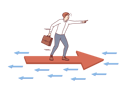 پیش‌نمایش فایل oppositional-actions-of-investor-acting-differently-standing-on-arrow-flying-in-opposite-direction-12145825 از پک فعالیت افراد