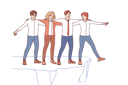 پیش‌نمایش فایل teamwork-of-business-people-allows-you-to-avoid-risk-and-save-colleagues-from-falling-off-cliff-12145824 از پک فعالیت افراد