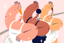 پیش‌نمایش فایل young-girl-dancing-in-group-8419894 از پک متفرقه