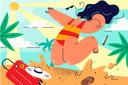 پیش‌نمایش فایل young-girl-enjoying-beach-life-8419895 از پک متفرقه