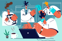 پیش‌نمایش فایل doctor-working-from-home-8419992 از پک متفرقه
