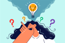پیش‌نمایش فایل girl-thinking-about-new-idea-8419982 از پک متفرقه
