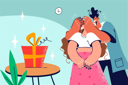 پیش‌نمایش فایل young-man-giving-surprise-gift-to-his-girl-friend-8419986 از پک متفرقه