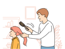 پیش‌نمایش فایل father-combing-daughter-hairs-8588270 از پک متفرقه