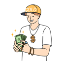 پیش‌نمایش فایل rich-boy-with-money-8588261 از پک متفرقه