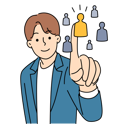پیش‌نمایش فایل businessman-recruiting-employee-8588430 از پک مفهوم محور