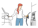 پیش‌نمایش فایل girl-refueling-car-at-gas-station-8588436 از پک مفهوم محور