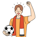 پیش‌نمایش فایل male-footballer-celebrating-victory-8588437 از پک مفهوم محور