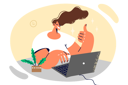 پیش‌نمایش فایل girl-working-on-laptop-8594463 از پک افراد