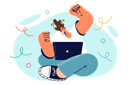 پیش‌نمایش فایل man-watching-video-on-laptop-8594451 از پک افراد