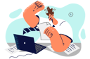 پیش‌نمایش فایل man-working-on-laptop-8594467 از پک مفهوم محور