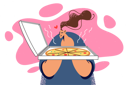 پیش‌نمایش فایل woman-eating-pizza-8627145 از پک متفرقه
