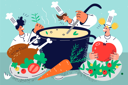 پیش‌نمایش فایل chef-making-food-8626958 از پک مفهوم محور