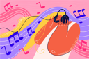 پیش‌نمایش فایل girl-listening-music-8626952 از پک مفهوم محور