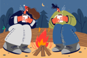 پیش‌نمایش فایل girls-camping-together-8626948 از پک مفهوم محور