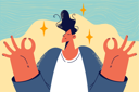 پیش‌نمایش فایل happy-woman-meditating-8626971 از پک مفهوم محور