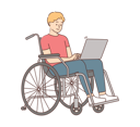 پیش‌نمایش فایل disable-male-employee-working-on-laptop-8633456 از پک افراد