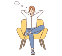 پیش‌نمایش فایل happy-man-sitting-on-chair-and-thinking-8633464 از پک افراد