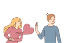پیش‌نمایش فایل loving-woman-giving-heart-to-man-rejecting-his-feelings-saying-no-8633461 از پک افراد