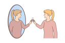 پیش‌نمایش فایل woman-looking-in-mirror-8633467 از پک افراد