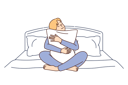 پیش‌نمایش فایل boy-hugging-pillow-8633788 از پک متفرقه