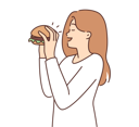 پیش‌نمایش فایل girl-eating-burger-8633798 از پک متفرقه