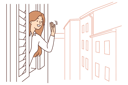 پیش‌نمایش فایل woman-saying-hello-while-peeking-from-window-8633795 از پک متفرقه