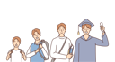 پیش‌نمایش فایل boy-education-journey-from-start-to-graduation-8633766 از پک مفهوم محور