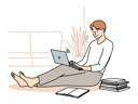 پیش‌نمایش فایل boy-working-remotely-from-home-8633761 از پک مفهوم محور