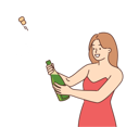 پیش‌نمایش فایل woman-opening-champagne-bottle-8633778 از پک مفهوم محور