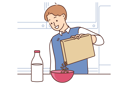 پیش‌نمایش فایل boy-preparing-morning-cereal-8633747 از پک فعالیت افراد