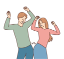 پیش‌نمایش فایل couple-doing-funny-dance-8633740 از پک فعالیت افراد