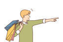 پیش‌نمایش فایل man-with-shopping-bags-showing-store-location-8633702 از پک فعالیت افراد