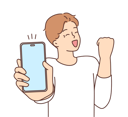 پیش‌نمایش فایل happy-boy-showing-mobile-screen-8633340 از پک افراد