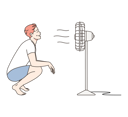 پیش‌نمایش فایل boy-sitting-in-front-of-table-fan-in-summer-8633670 از پک افراد