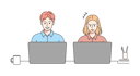 پیش‌نمایش فایل employee-working-together-on-laptop-8633671 از پک افراد
