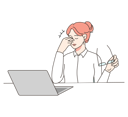 پیش‌نمایش فایل girl-feel-tired-while-working-8633669 از پک افراد