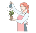 پیش‌نمایش فایل girl-watering-plant-8633673 از پک افراد