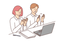پیش‌نمایش فایل employees-clapping-8633318 از پک فعالیت افراد