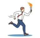 پیش‌نمایش فایل businessman-running-with-fire-stick-8633251 از پک متفرقه