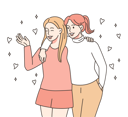 پیش‌نمایش فایل girl-friends-8633263 از پک متفرقه