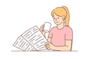 پیش‌نمایش فایل girl-drinking-coffee-while-reading-newspaper-8633151 از پک مفهوم محور