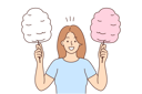 پیش‌نمایش فایل happy-girl-holding-candy-floss-8633160 از پک مفهوم محور